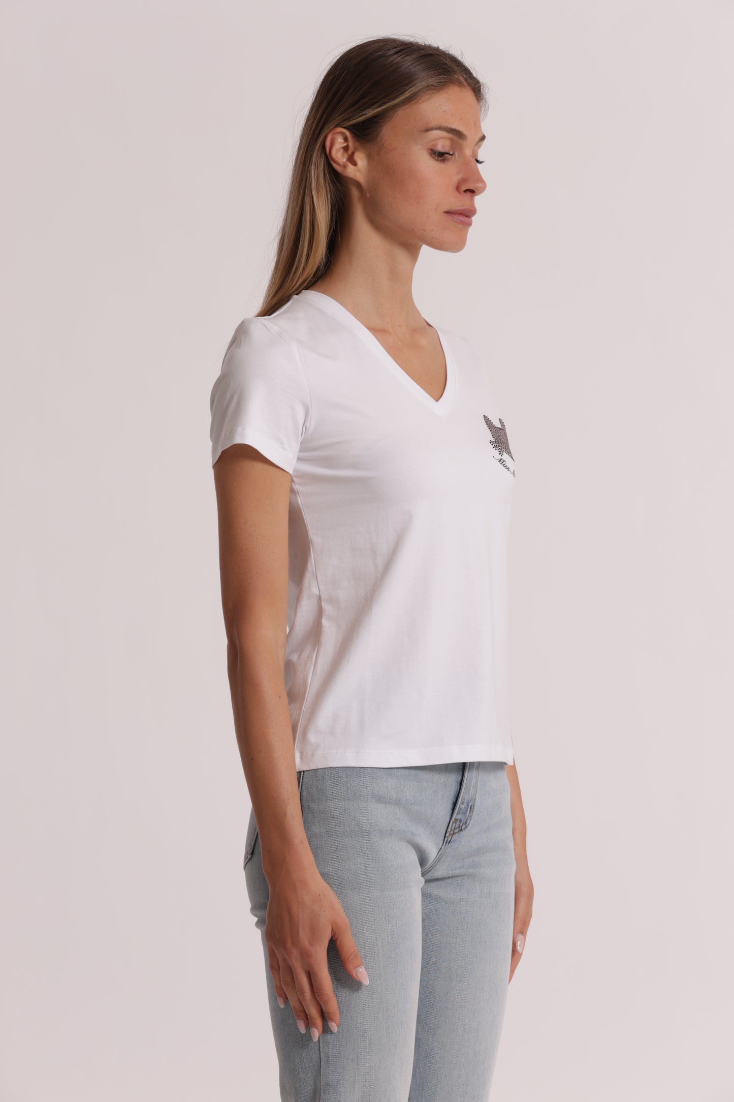 T-SHIRT "MISS MIMI MUA" CON GATTO ZEBRATO