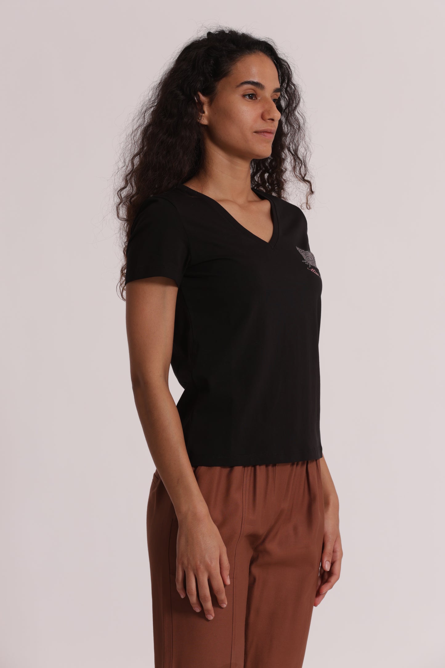 T-SHIRT "MISS MIMI MUA" CON GATTO ZEBRATO