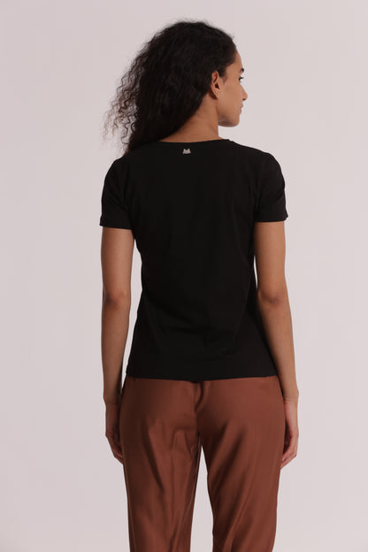 T-SHIRT "MISS MIMI MUA" CON GATTO ZEBRATO