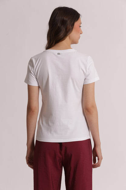 T-SHIRT "LA VIE EN ROSE" RICAMATO