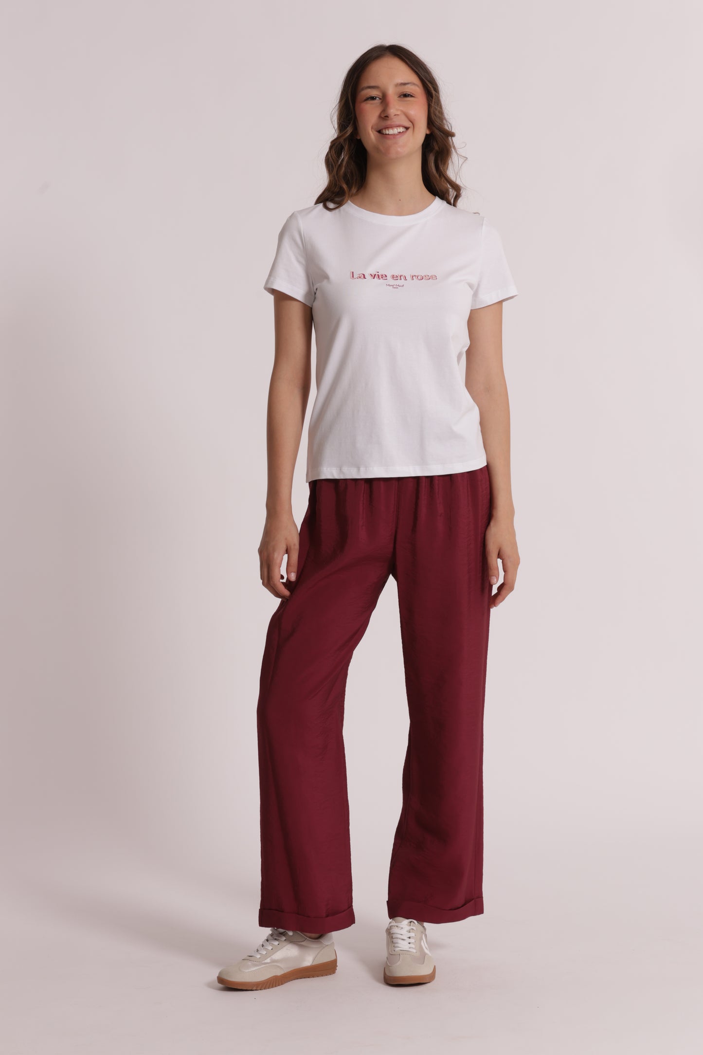 T-SHIRT "LA VIE EN ROSE" RICAMATO