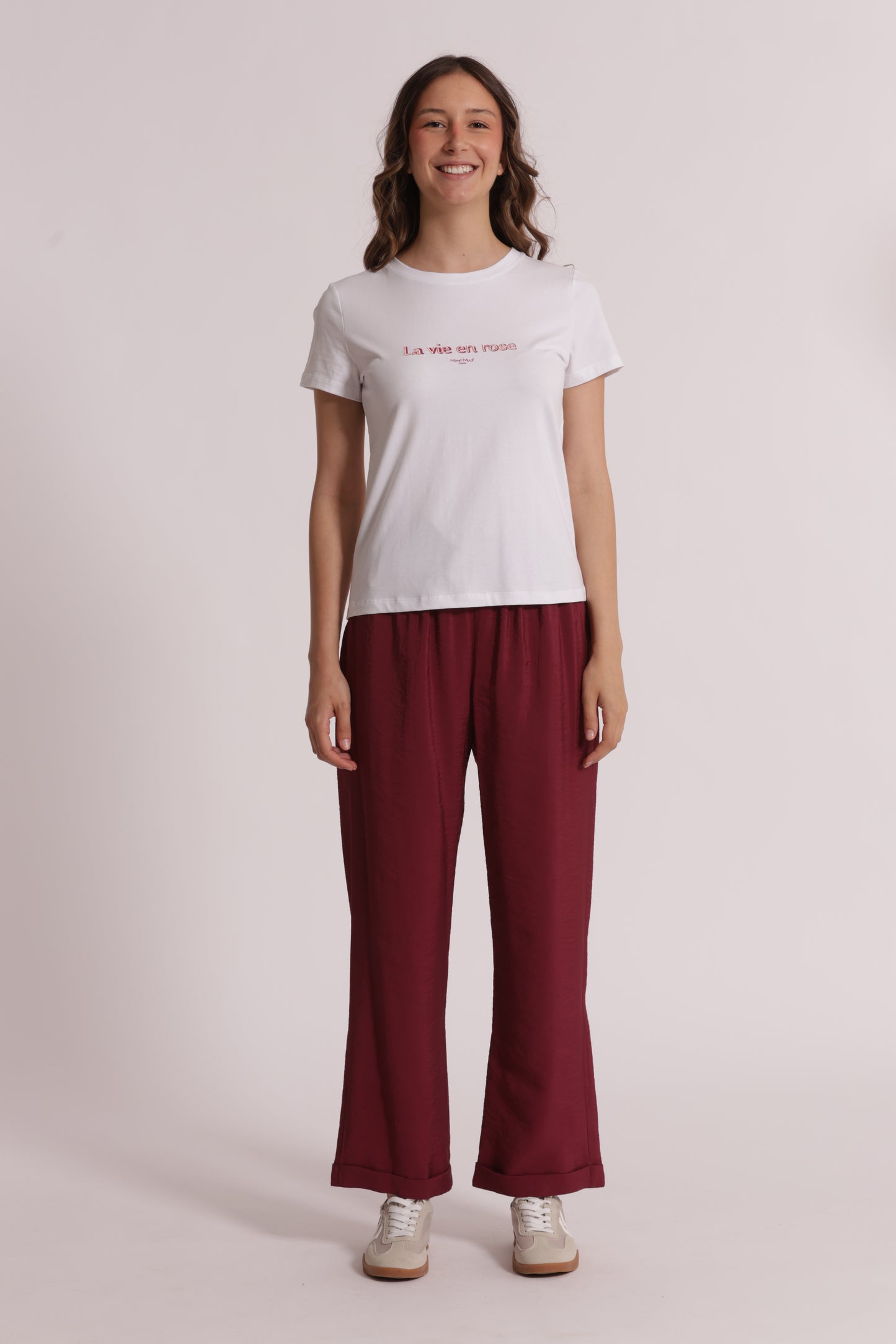 T-SHIRT "LA VIE EN ROSE" RICAMATO