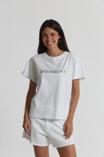 T-SHIRT "STARDUST" IN PAILLETTES