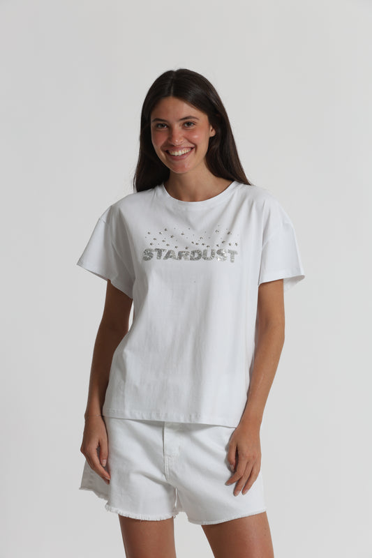 T-SHIRT "STARDUST" IN PAILLETTES