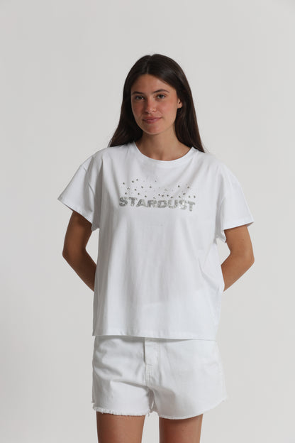 T-SHIRT "STARDUST" IN PAILLETTES