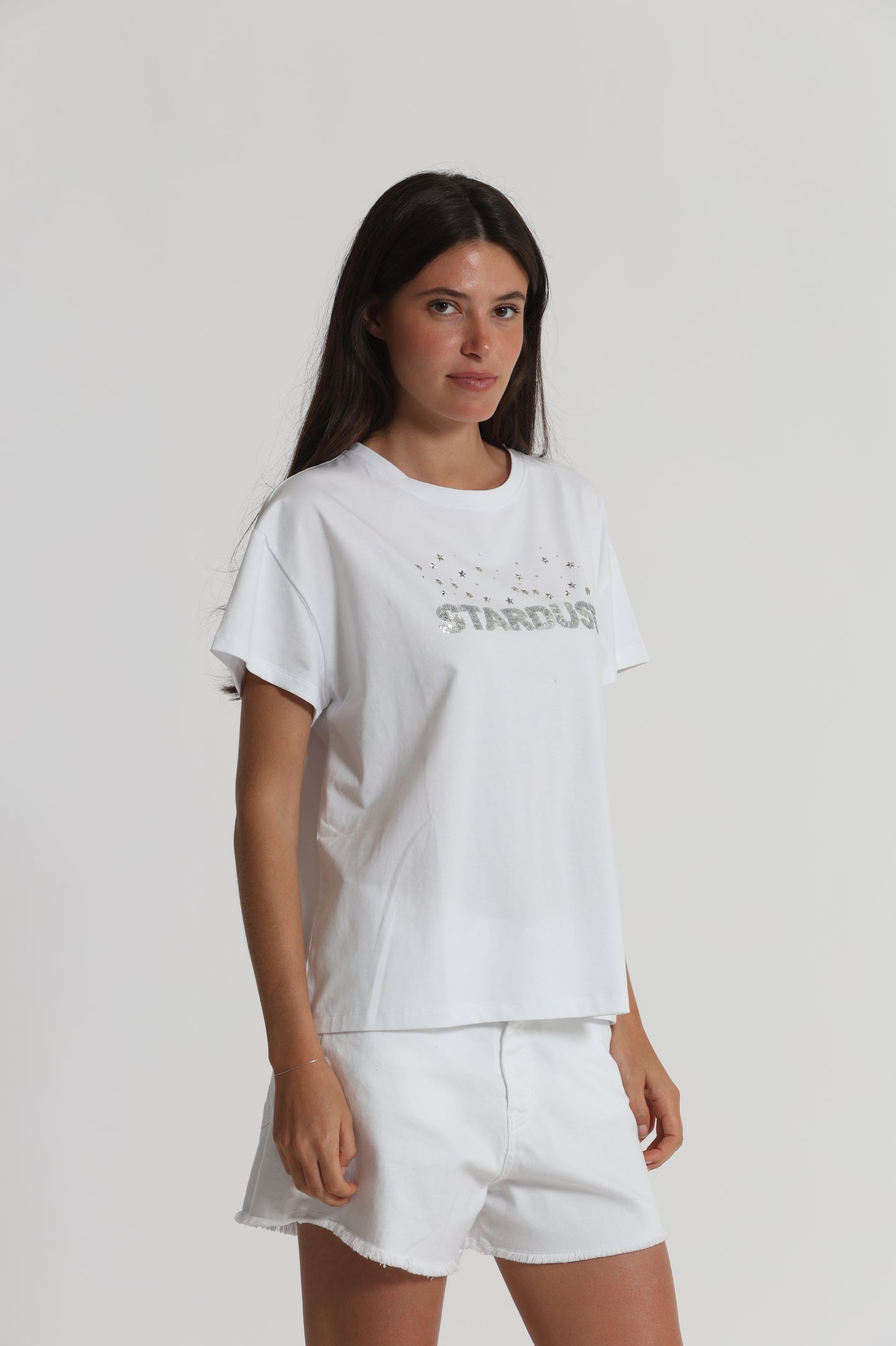 T-SHIRT "STARDUST" IN PAILLETTES