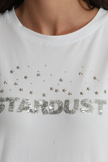 T-SHIRT "STARDUST" IN PAILLETTES