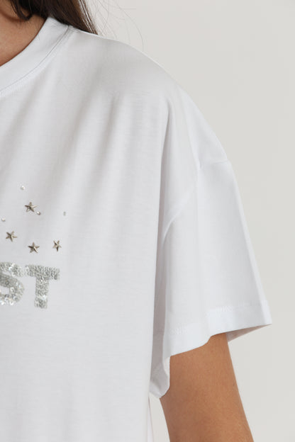 T-SHIRT "STARDUST" IN PAILLETTES