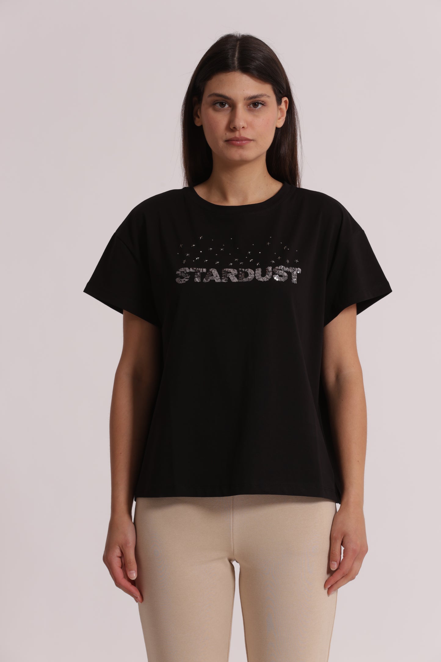 T-SHIRT "STARDUST" IN PAILLETTES