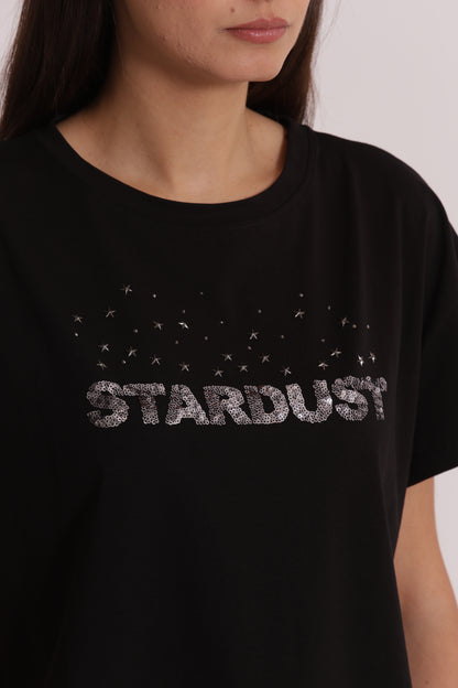 T-SHIRT "STARDUST" IN PAILLETTES
