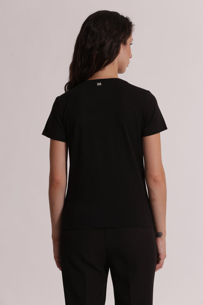 T-SHIRT CON FRANGE DI PERLINE