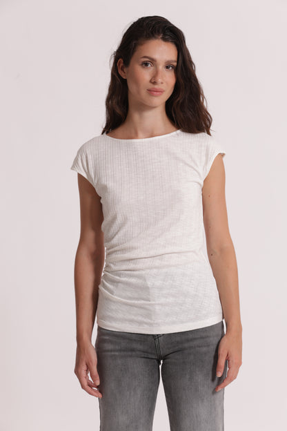 T-SHIRT CON ARRICCIO LATERALE