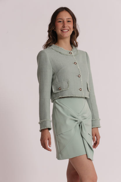 GIACCA IN TWEED CON BOTTONI GIOIELLO