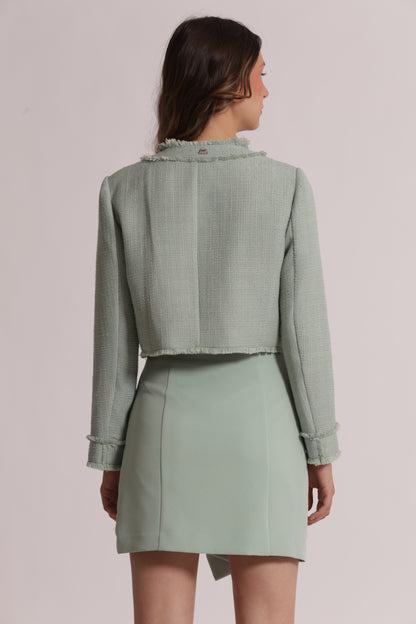 GIACCA IN TWEED CON BOTTONI GIOIELLO