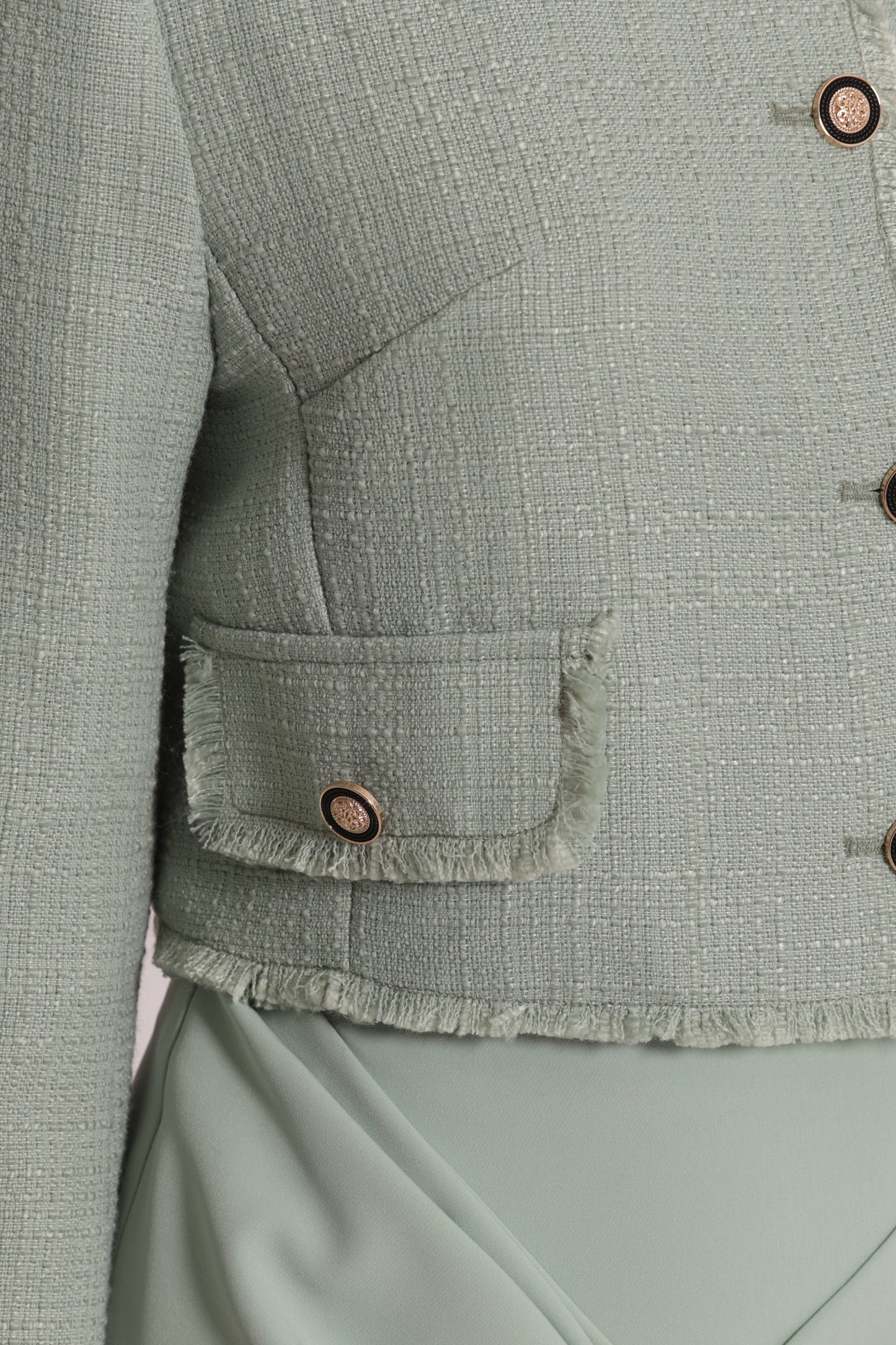 GIACCA IN TWEED CON BOTTONI GIOIELLO