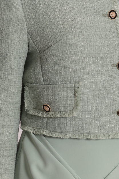 GIACCA IN TWEED CON BOTTONI GIOIELLO