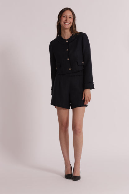 GIACCA IN TWEED CON BOTTONI GIOIELLO