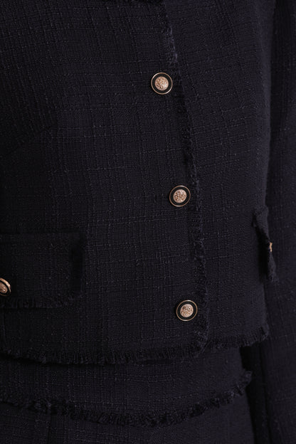 GIACCA IN TWEED CON BOTTONI GIOIELLO