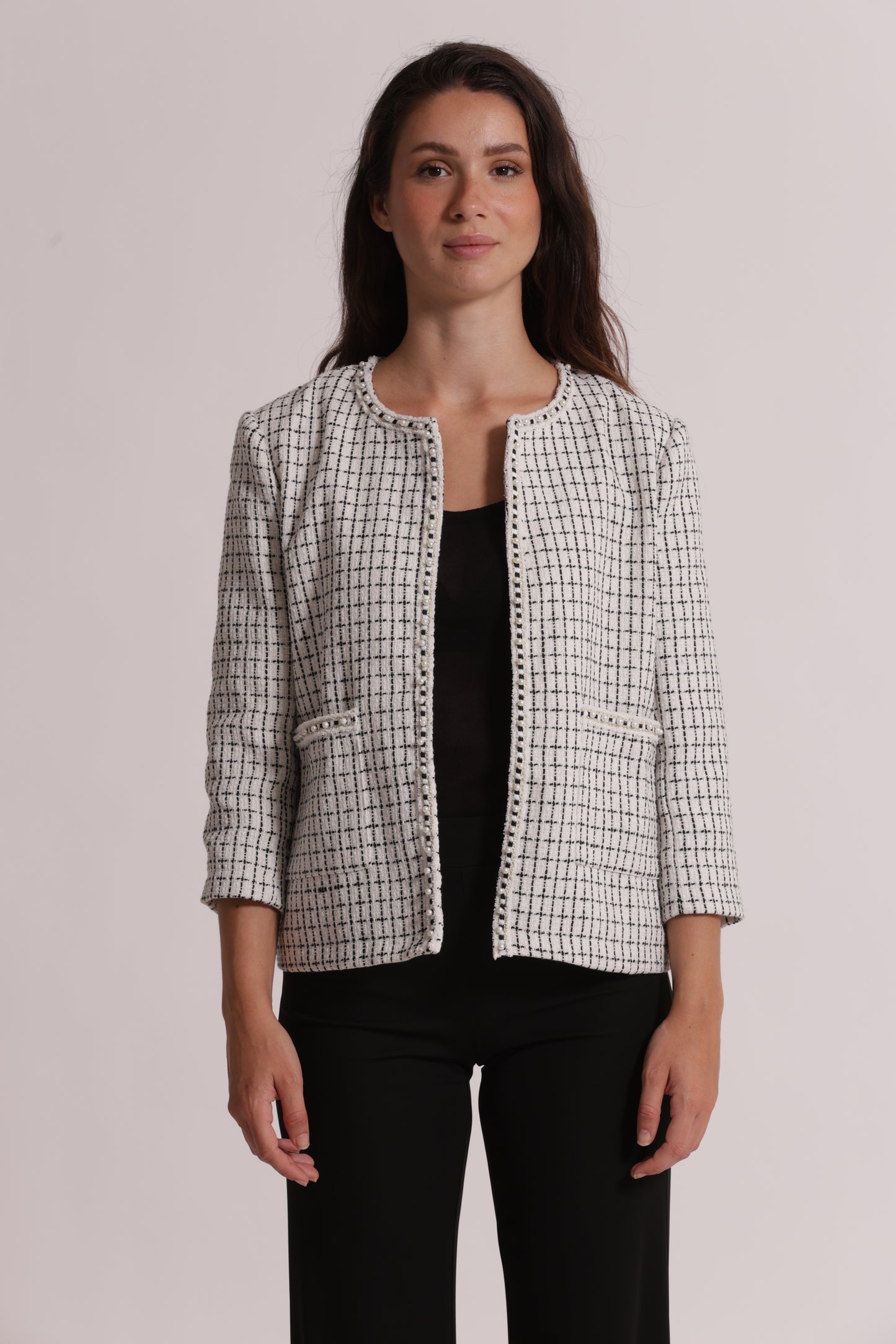 GIACCA IN TWEED CON DETTAGLI CATENA