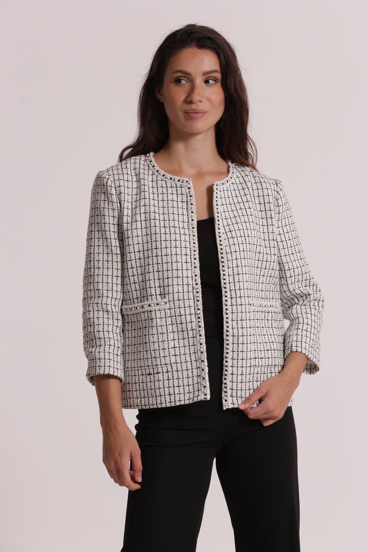 GIACCA IN TWEED CON DETTAGLI CATENA