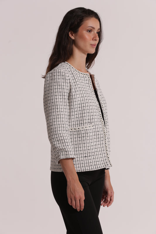 GIACCA IN TWEED CON DETTAGLI CATENA