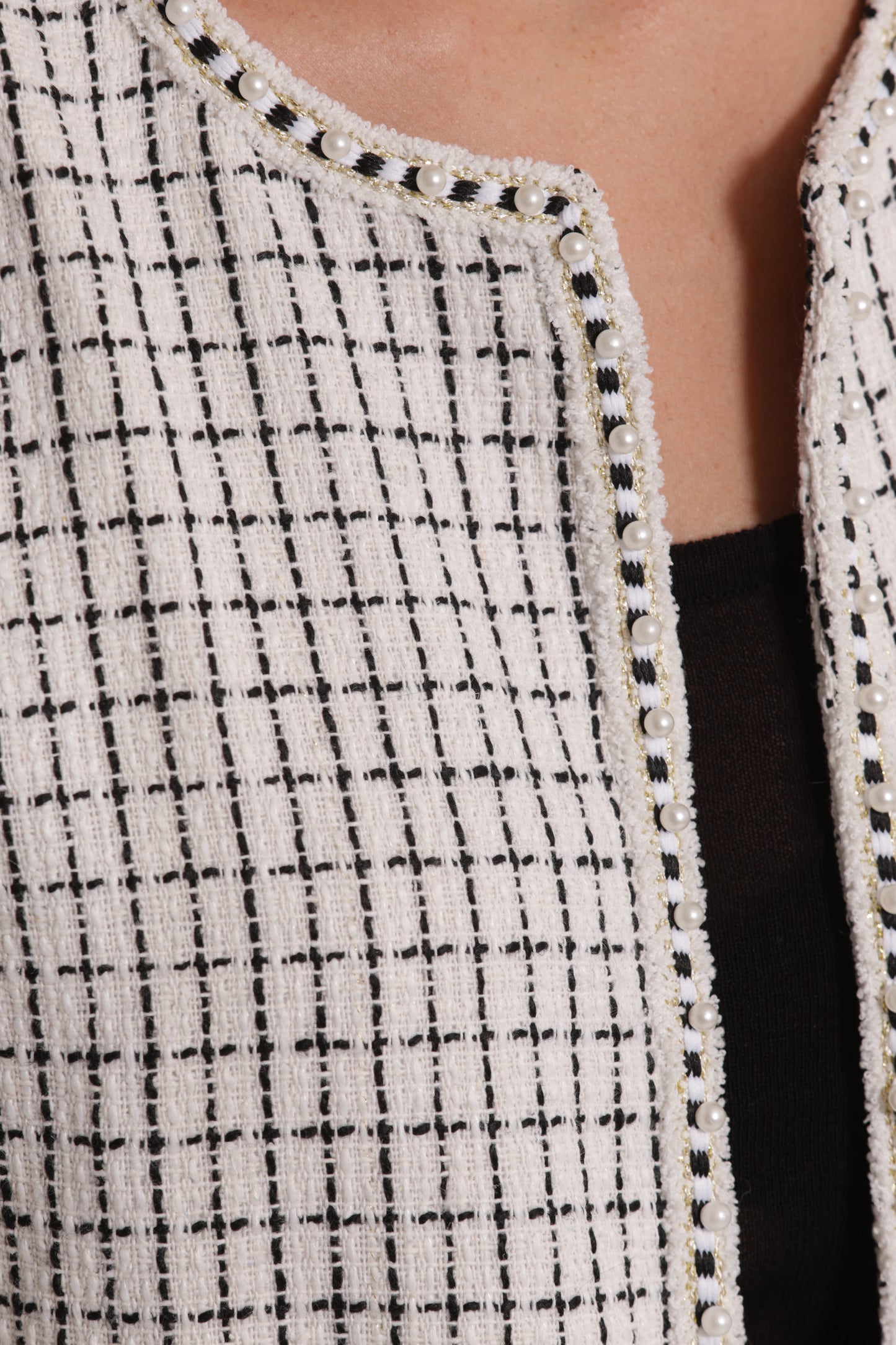 GIACCA IN TWEED CON DETTAGLI CATENA