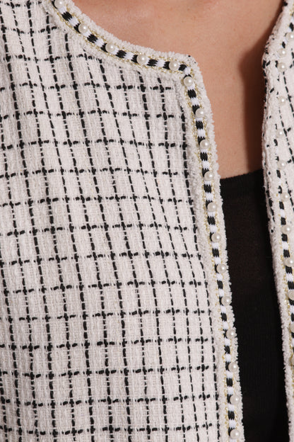 GIACCA IN TWEED CON DETTAGLI CATENA