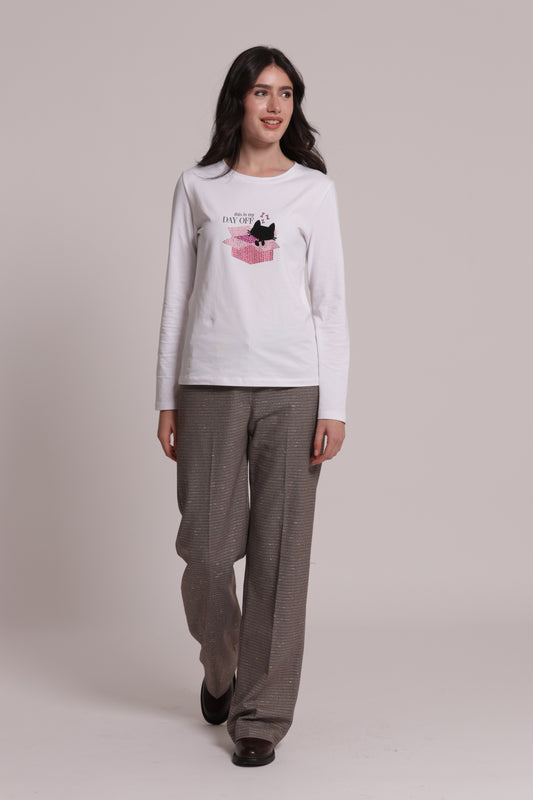 T-SHIRT MANICHE LUNGHE "THIS IS MY DAY OFF"