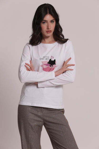T-SHIRT MANICHE LUNGHE "THIS IS MY DAY OFF"