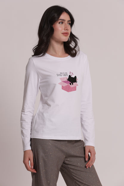 T-SHIRT MANICHE LUNGHE "THIS IS MY DAY OFF"
