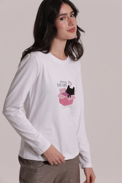 T-SHIRT MANICHE LUNGHE "THIS IS MY DAY OFF"