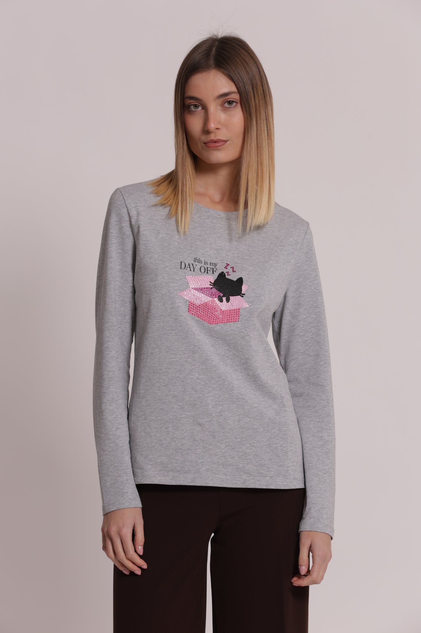 T-SHIRT MANICHE LUNGHE "THIS IS MY DAY OFF"