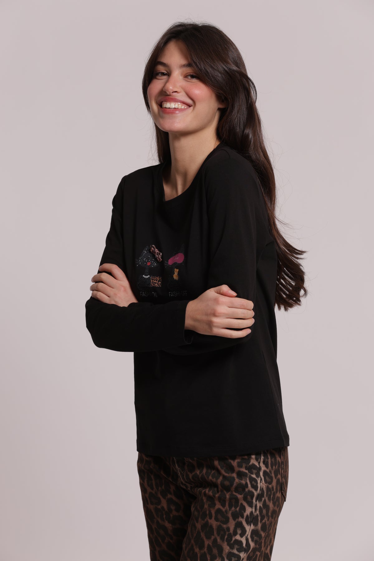 T-SHIRT MANICHE LUNGHE "FASHI-ON E FASHI-OFF"