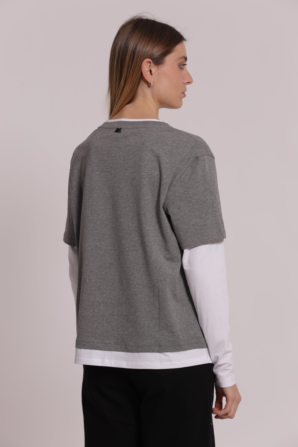 T-SHIRT DOPPIA MANICHE LUNGHE BICOLOR