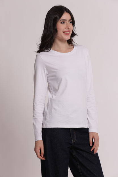T-SHIRT MANICHE LUNGHE CON RICAMO DIETRO