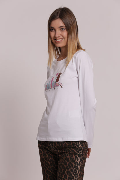 T-SHIRT MANICHE LUNGHE SKYLINE