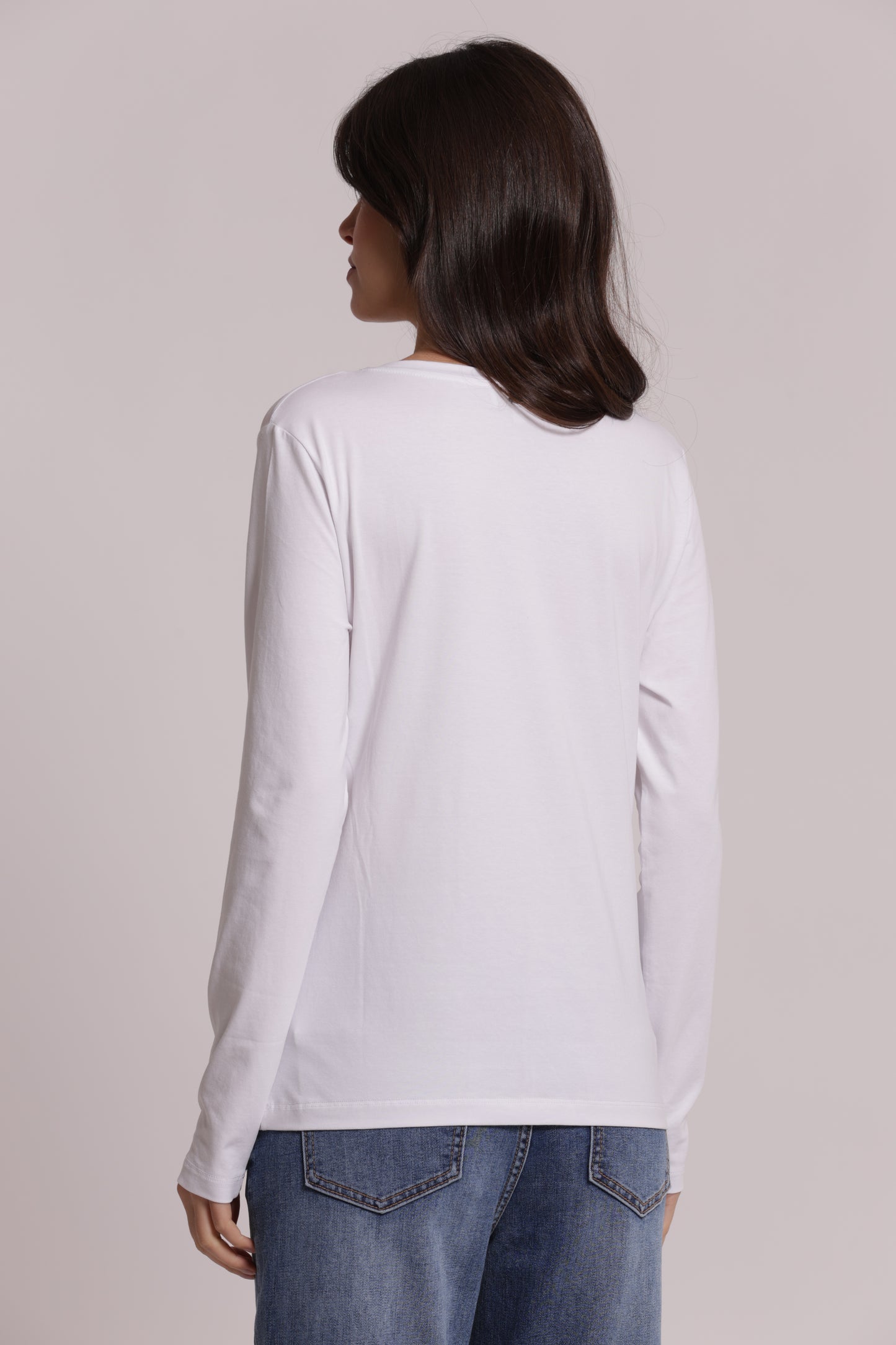T-SHIRT MANICHE LUNGHE CON TRASPARENZA SU SPALLE