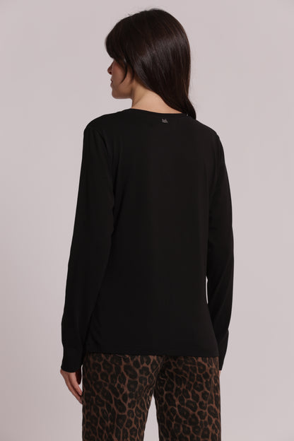 T-SHIRT MANICHE LUNGHE CON TRASPARENZA SU SPALLE