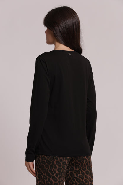 T-SHIRT MANICHE LUNGHE CON FIOCCO FRONTALE