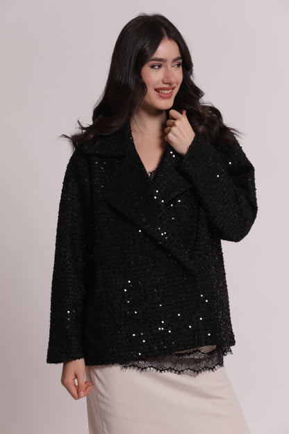 GIACCONE CORTO CON PAILLETTES