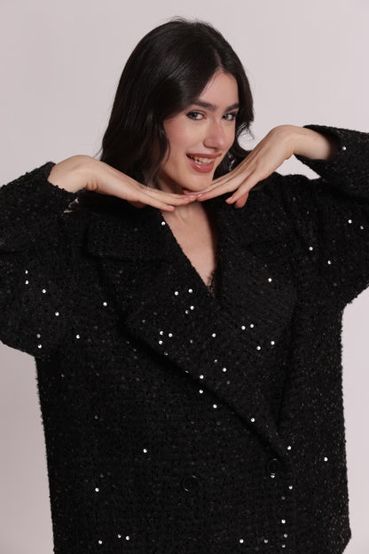 GIACCONE CORTO CON PAILLETTES