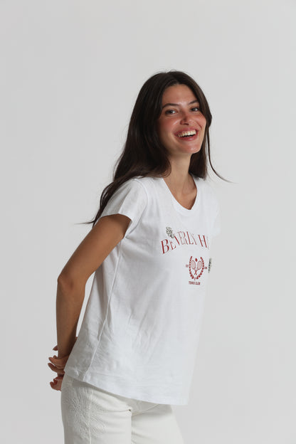 T-SHIRT "BEVERLY HILLS" CON DETTAGLI STRASS