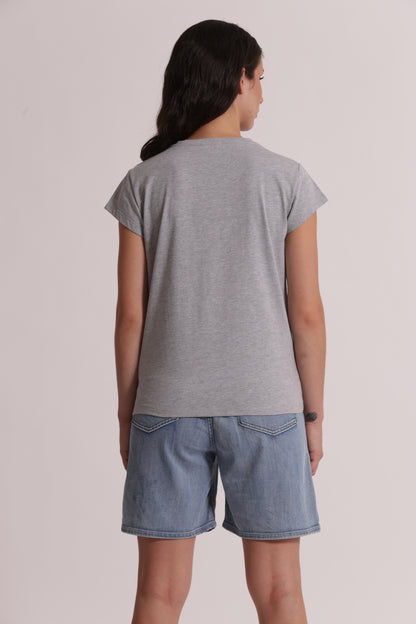 T-SHIRT "BEVERLY HILLS" CON DETTAGLI STRASS