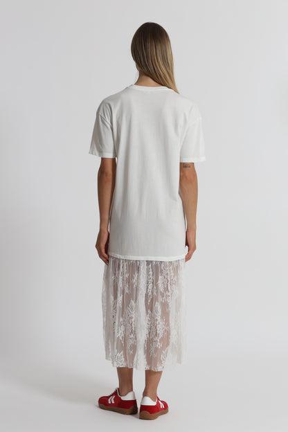 ABITO MEZZE MANICHE "BEVERLY HILLS" CON INSERTI IN PIZZO