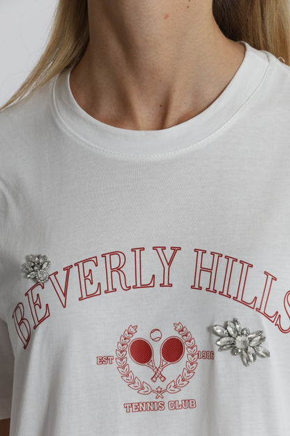 ABITO MEZZE MANICHE "BEVERLY HILLS" CON INSERTI IN PIZZO