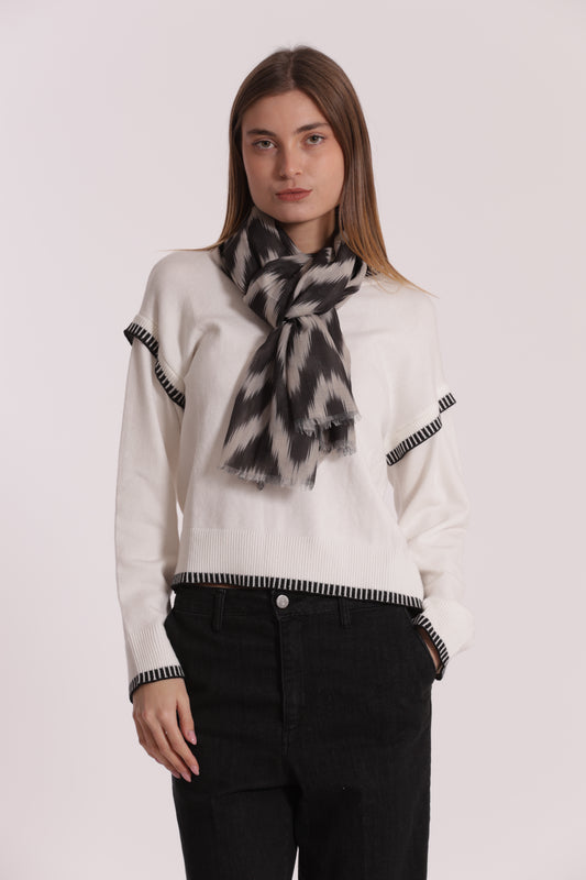 FOULARD IN FANTASIA CHEVRON (180X80 cm)