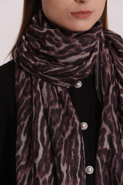 FOULARD IN FANTASIA ANIMALIER (180X80 cm)