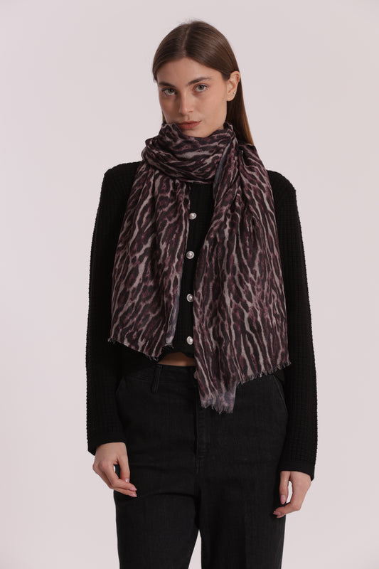FOULARD IN FANTASIA ANIMALIER (180X80 cm)