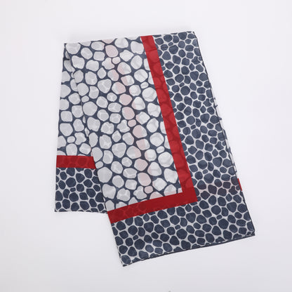 FOULARD POIS IRREGOLARI CON CORNICE (90X90 cm)