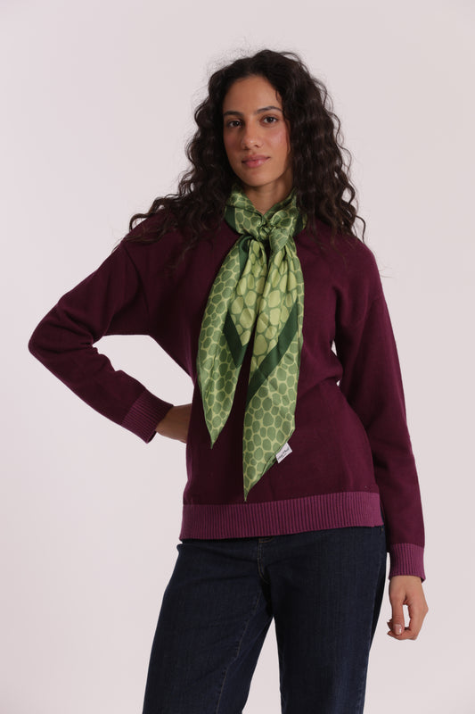 FOULARD POIS IRREGOLARI CON CORNICE (90X90 cm)